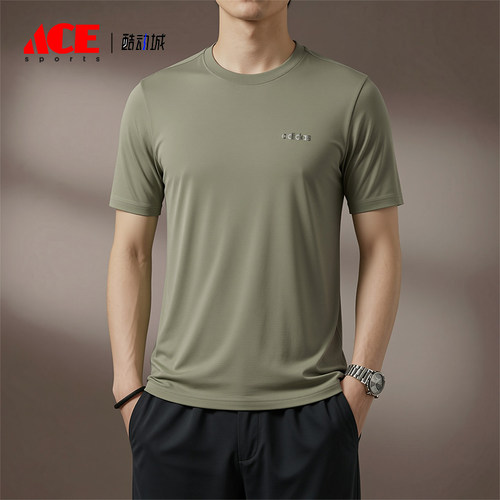 Adidas/阿迪达斯正品圆领宽松风男橄榄绿经典短袖休闲T恤KQ5316