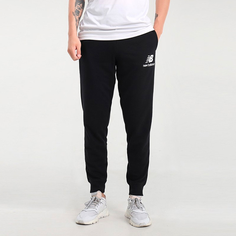 New Balance/NB正品新款男士经典运动休闲针织长裤AMP03558-BK