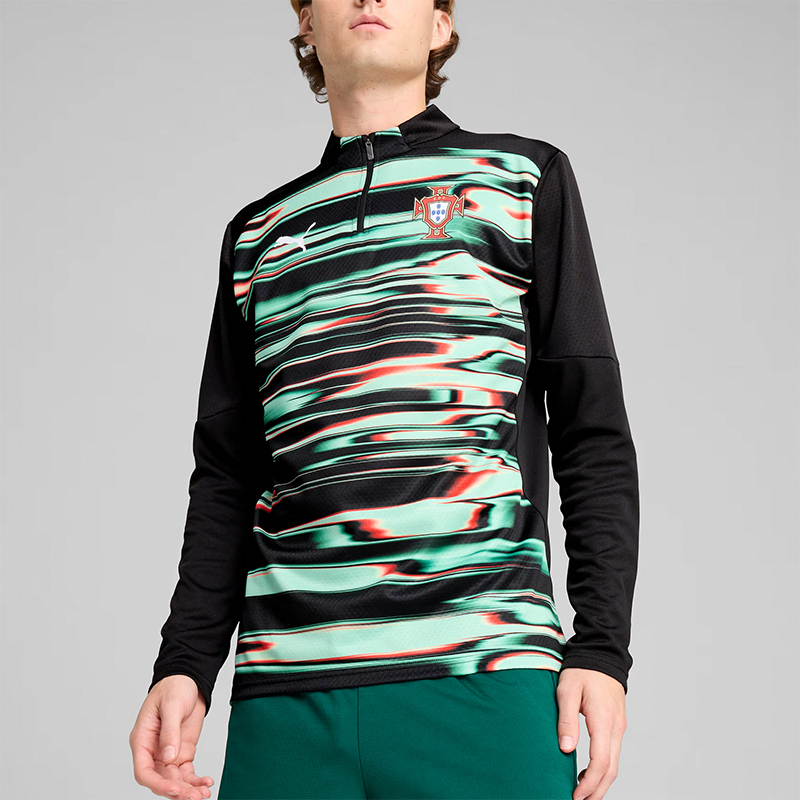 Puma/彪马官方正品葡萄牙足球热身训练男士半拉链长袖779545-18