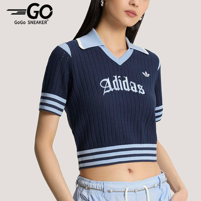 Adidas/阿迪达斯正品三叶草女士运动经典针织短袖POLO衫KT3047