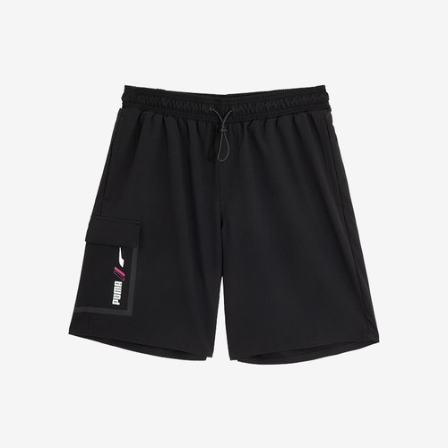 Puma/彪马官方正品新款男士简约工装运动休闲抽绳短裤677338-01