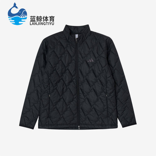 Adidas/阿迪达斯正品立领长袖棉服新款男黑色保暖棉服KD7995