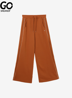 Puma/彪马正品春季新款女士宽松加绒针织经典休闲长裤631408-64