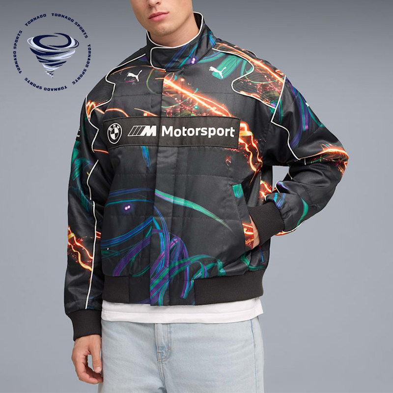 Puma/彪马正品男士亲肤舒适宽松赛车印花夹克外套633178-01