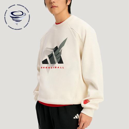 Adidas/阿迪达斯正品秋冬男士运动加绒篮球针织卫衣套头衫KT0625
