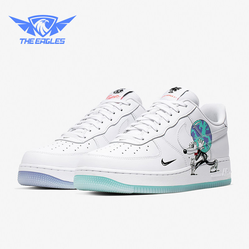 Nike/耐克正品AirForce1新款男女白绿色经典休闲板鞋CI5545-100