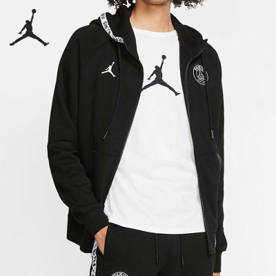 Nike/耐克正品春秋新款 BLACK CAT 男子开襟起绒连帽衫BQ8347