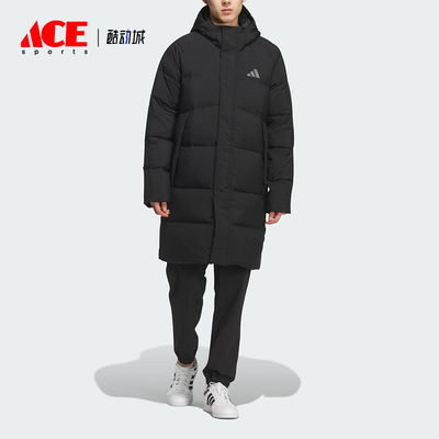 Adidas/阿迪达斯正品冬季男女防风保暖连帽运动长款羽绒服KQ5514