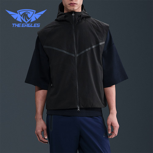 Nike/耐克正品Dri-FIT男士运动宽松透气连帽休闲马甲HV0983-010