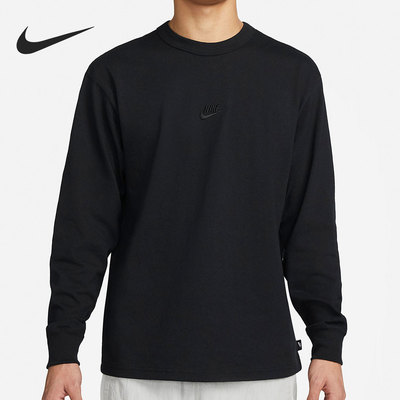 Nike/耐克官方正品男子圆领简约宽松运动休闲长袖T恤 DO7391-010