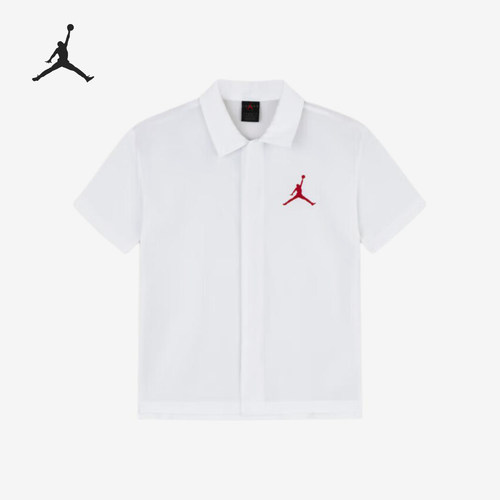 Nike/耐克正品Jordan大童衬衫柔软透气亲肤短袖T恤HM4779-100