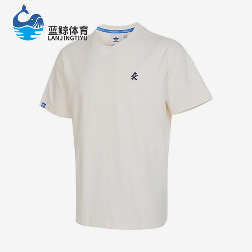 阿迪达斯男士运动印花短袖