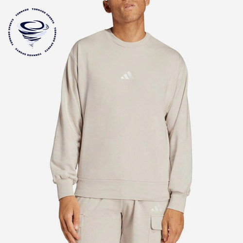 Adidas/阿迪达斯正品2025春新款男士休闲针织圆领运动卫衣IN6087
