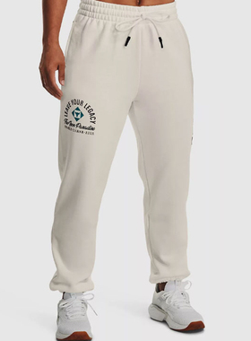 UA/安德玛正品新款女士中腰系带字母印花运动休闲长裤1379004-130