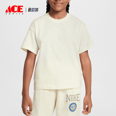 Nike/耐克正品Sportswear大童日常宽松经典柔软短袖FZ5539-113