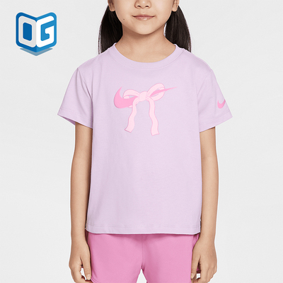 Nike/耐克正品Swoosh Ribbon小童蝴蝶结经典印花T恤II3526-537