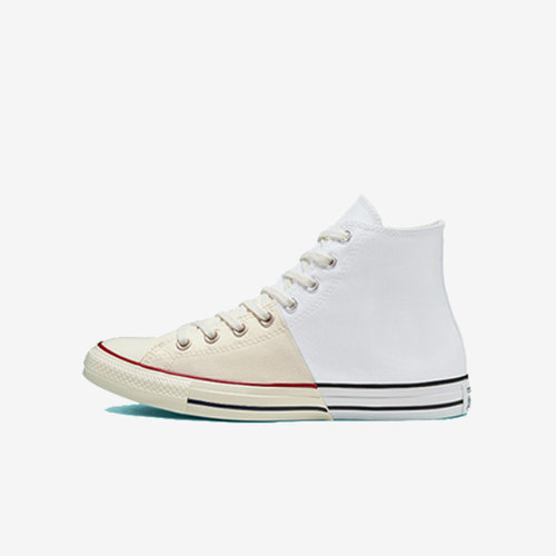 Converse匡威 all star米白色高帮拼接男女轻便休闲帆布鞋167963C