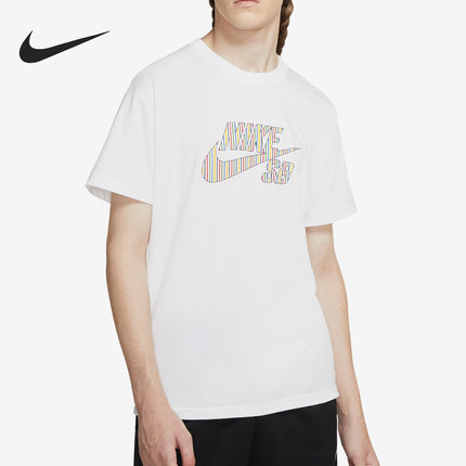 Nike/耐克正品夏季运动男子透气休闲印花圆领短袖CW1463-100