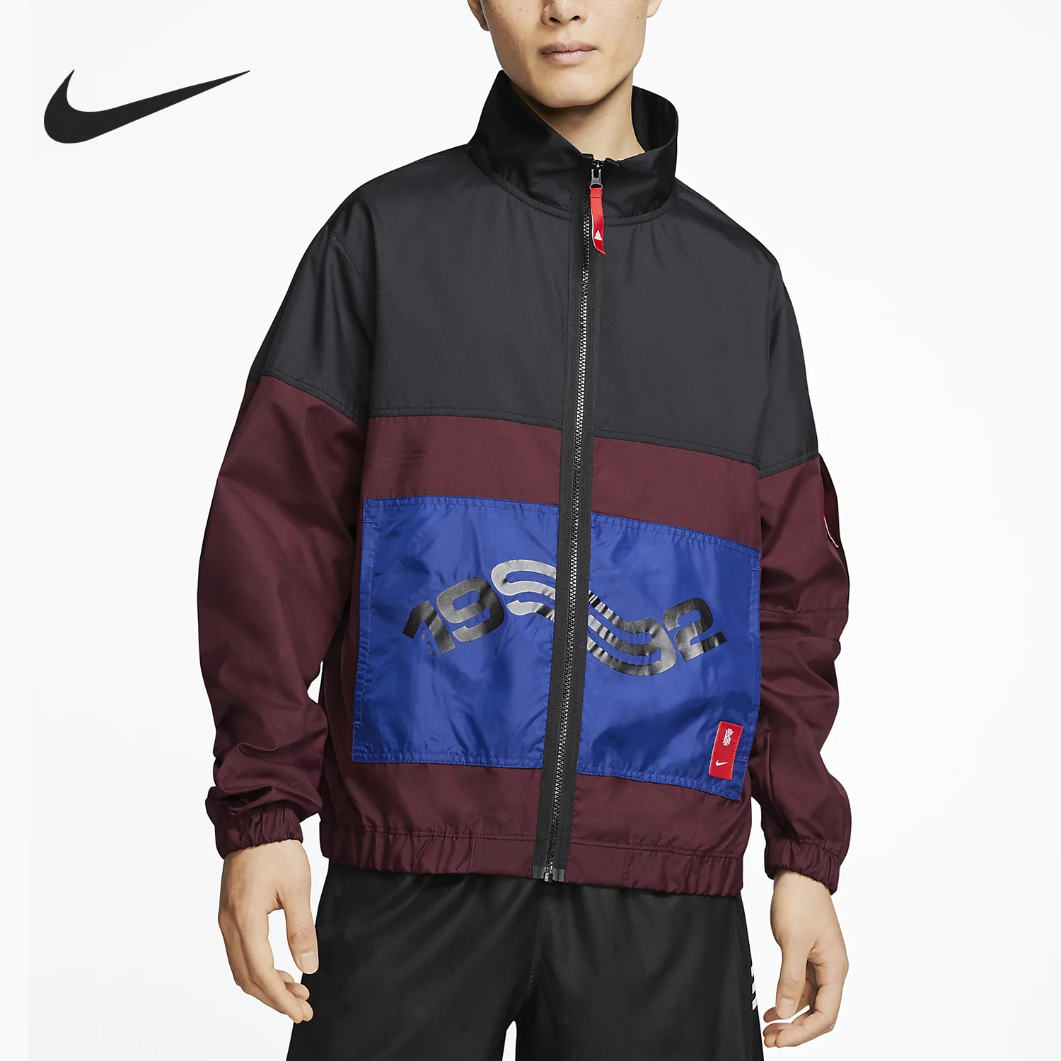 Nike/耐克官方正品2025男士运动立领拼接梭织休闲外套BV9296-681