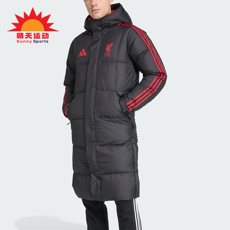 Adidas/阿迪达斯正品冬季男士长款利物浦足球运动羽绒服JW0966