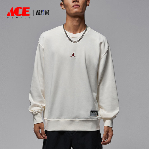 Nike/耐克正品JORDAN男士圆领简约长袖休闲套头卫衣IO7830-133