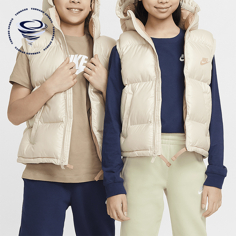 Nike/耐克正品2025秋季款大童日常连帽保暖耐穿马甲FD2844-126