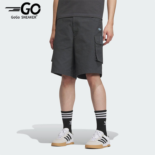 Adidas/阿迪达斯正品三叶草男士运动梭织经典工装宽松短裤KC1435