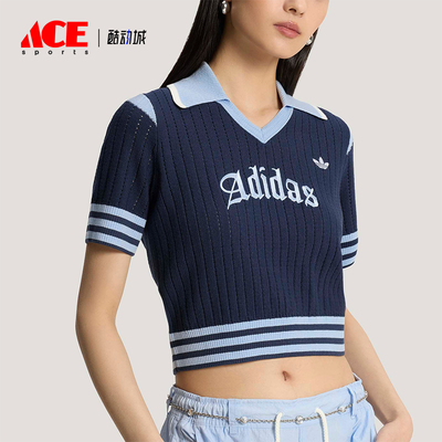 Adidas/阿迪达斯正品三叶草女士运动经典针织短袖POLO衫KT3047