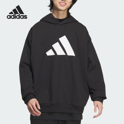 Adidas/阿迪达斯正品春秋男女日常宽松长袖卫衣套头衫JN4857