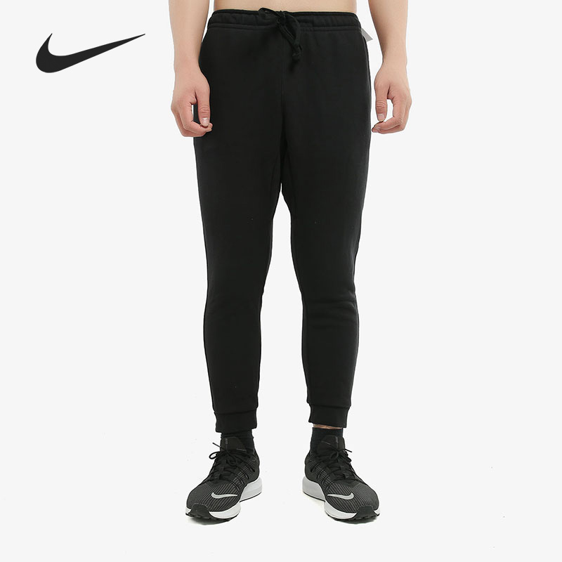 Nike/耐克官方正品男子文字印花加绒休闲运动收口小脚长裤 AT5266