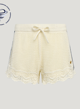 Adidas/阿迪达斯正品三叶草女士镂空针织运动休闲短裤KX0723