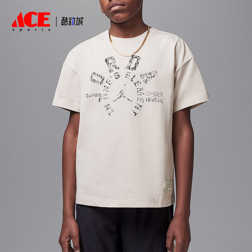 Nike/耐克正品JORDAN大童休闲印花宽松经典运动透气T恤II3169-140