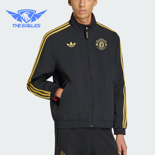 Adidas/阿迪达斯正品三叶草男士时尚双面穿立领运动外套JM5561