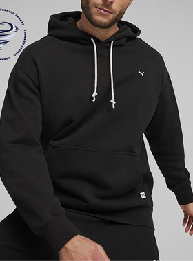 Puma/彪马正品休闲透气冬季男士运动针织宽松连帽卫衣624011-01