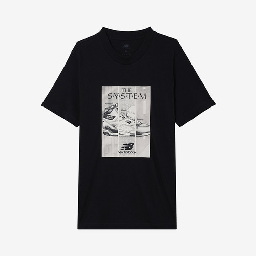 New Balance/NB正品夏季新款男子经典休闲运动短袖T恤MT41595-BK