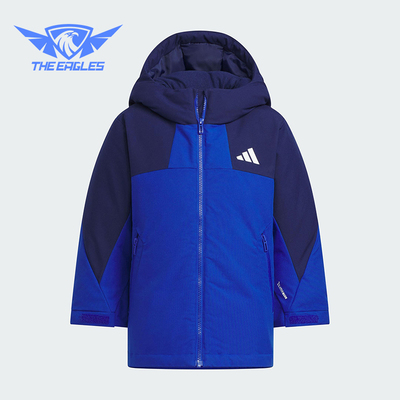 Adidas/阿迪达斯正品LK DOWN PARKA小童连帽防风保暖羽绒服KC5414