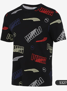 Puma/彪马正品秋冬季新款男子运动休闲透气短袖T恤 532706-02