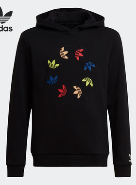 Adidas/阿迪达斯正品三叶草当季新款大童宽松保暖卫衣HE4779