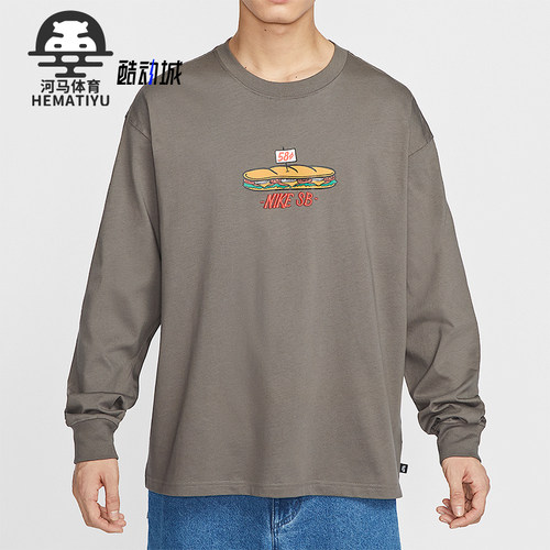 Nike/耐克正品春季新款男士经典印花宽松透气长袖T恤HJ0807-289