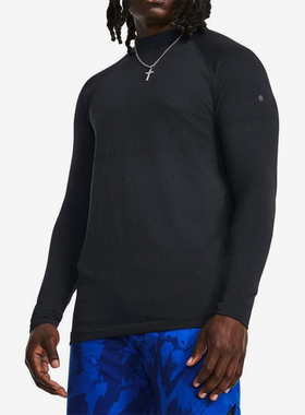 UA/安德玛正品CG Rush Seamless Mock男士简约长袖T恤1379283-001