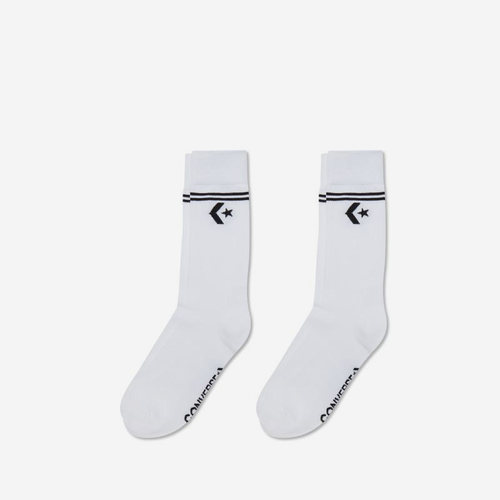 Converse匡威正品男女同款星箭条纹简约运动针织中筒袜10026143