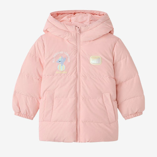 Skechers斯凯奇正品儿童连帽拉链合体长袖羽绒服L425K001-01UJ