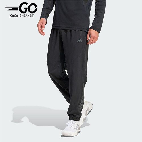 Adidas/阿迪达斯正品2026男士休闲训练梭织健身运动长裤KT3131