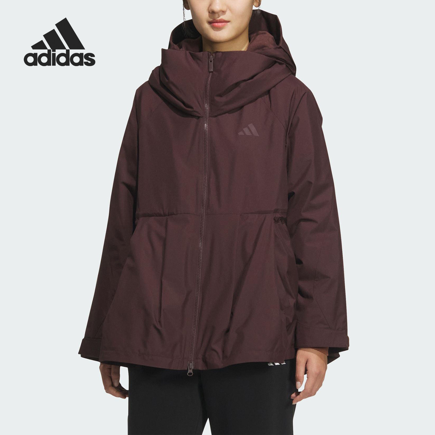 Adidas/阿迪达斯正品2025秋季款女士连帽耐穿印花外套KC0031