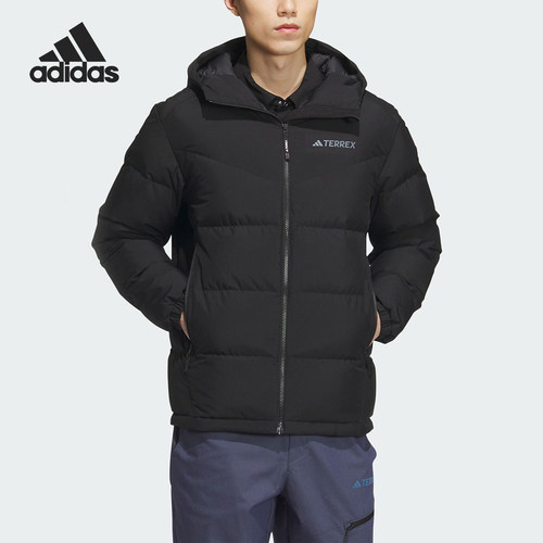 Adidas/阿迪达斯正品冬季新款男士连帽保暖运动羽绒服IU2683