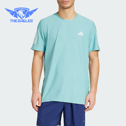 Adidas/阿迪达斯正品OWN THE RUN TEE男士运动圆领短袖T恤JX2211
