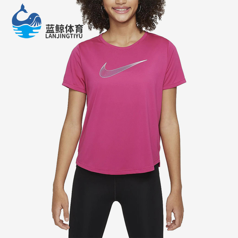 Nike/耐克正品2025大童印花圆领套头透气运动休闲短袖DD7639-615