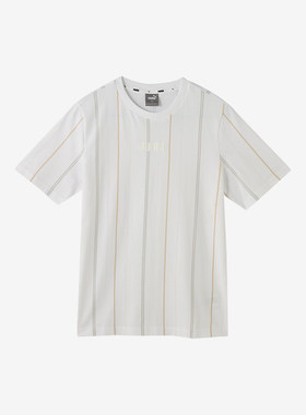 Puma/彪马正品2024夏季新款男士透气宽松运动休闲条纹短袖