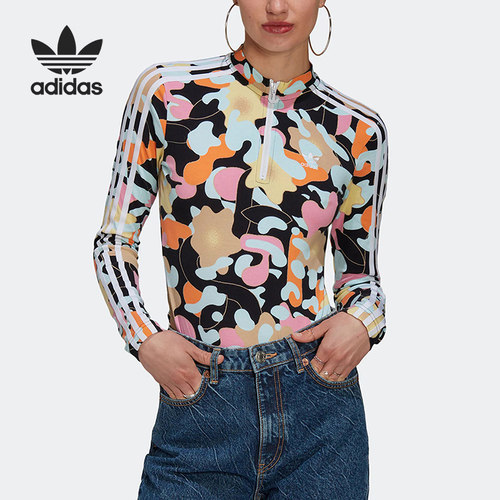 Adidas/阿迪达斯正品三叶草LS BODY女子运动长袖连身衣HT3774