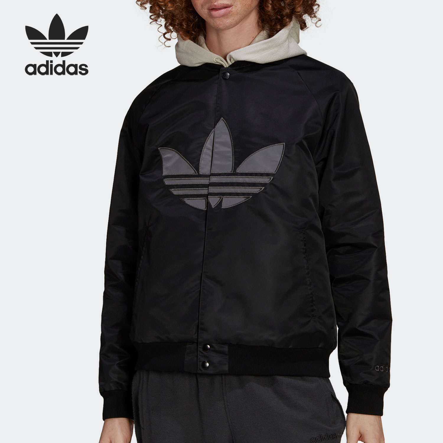 Adidas/阿迪达斯正品三叶草休闲男子时尚运动夹克外套 HP0430